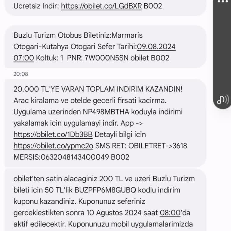 Buzlu Turizm Bilet İptali Sefer Saati İptali