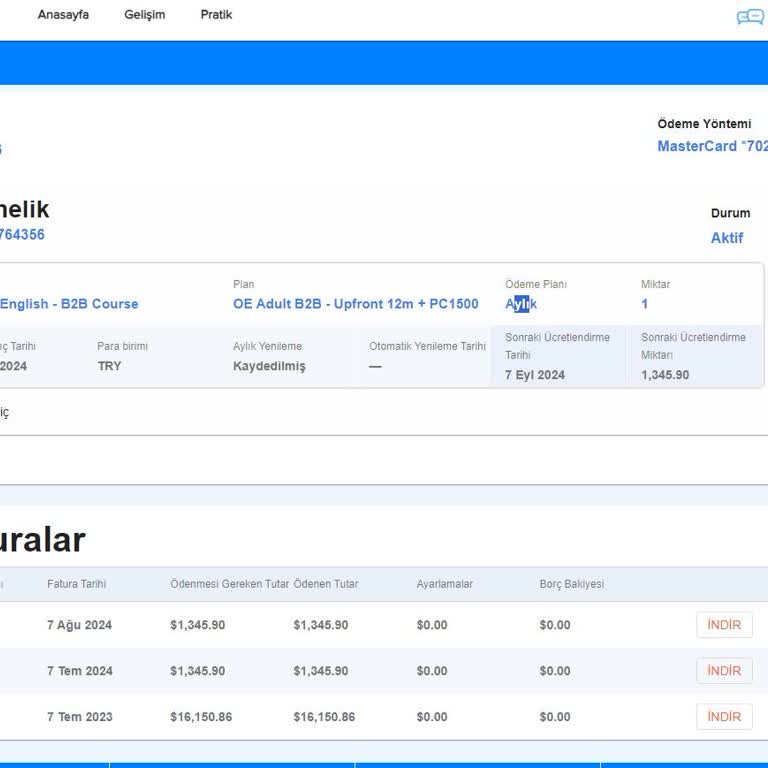 Open English Haksız Yere Çekim Yapması