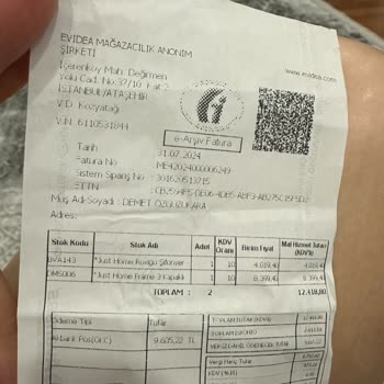Evidea 31/07/2024 Tarihinde Aldığım Ürün Teslim Edilmedi