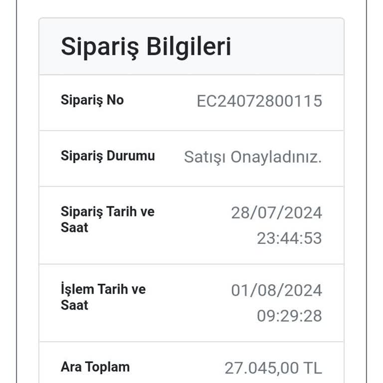 EasyCep Satış İşlemi Sonrası Ödeme Sorunu