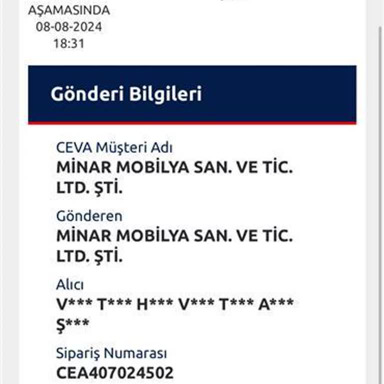 Ceva Yurt İçi Kargonun Tahmini Teslim Süresinin Geç Olması