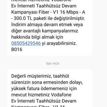 Vodafone Net Yüksek Oranda Ve Kafasına Göre Zam Fiyat Artırması