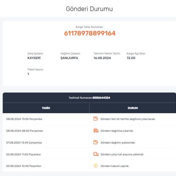 Horoz Lojistik - 11 Gün Teslimat Süresi (582Km)