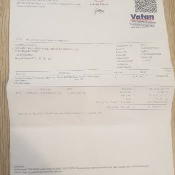 Vatan Bilgisayar Philips Plazma 8808 Yetkili Servis Kırık Çıkarması Garanti Kapsamaması