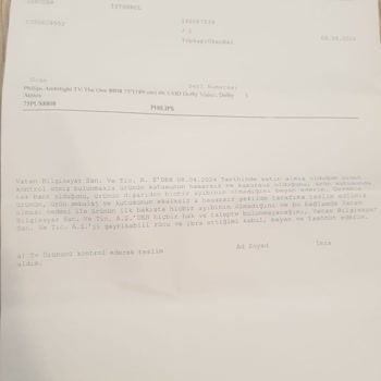 Vatan Bilgisayar Philips Plazma 8808 Yetkili Servis Kırık Çıkarması Garanti Kapsamaması