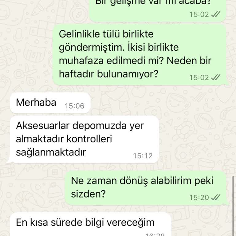 Dcey Gelinlik Eksik İade Edilmesi