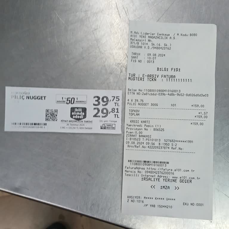 A101 Etiket Kasa Fiyat Farkı