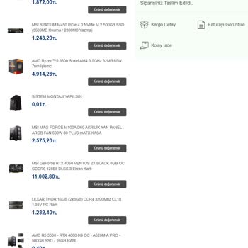 Vatan Bilgisayar MSI Mag Forge M100A D60 ARGB Fan Kasa