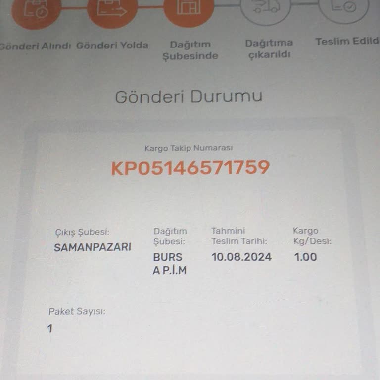 PTT Kargo, Nilufer Posta Dağıtım Kayıp Kargo