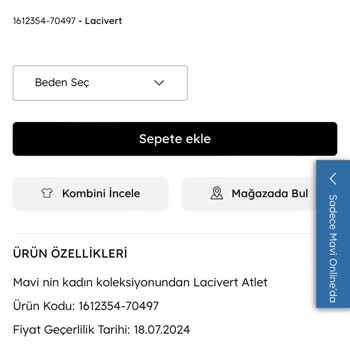 Mavi / Yanıltıcı İçerik