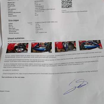 Tefal Kasko Ve Garanti Satıp Ürününe Sahip Çıkmıyorlar