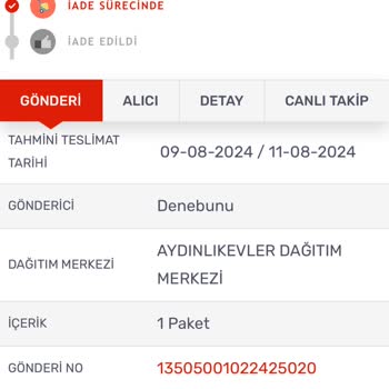 Denebunu.com İadeye Giden Temmuz Kutum