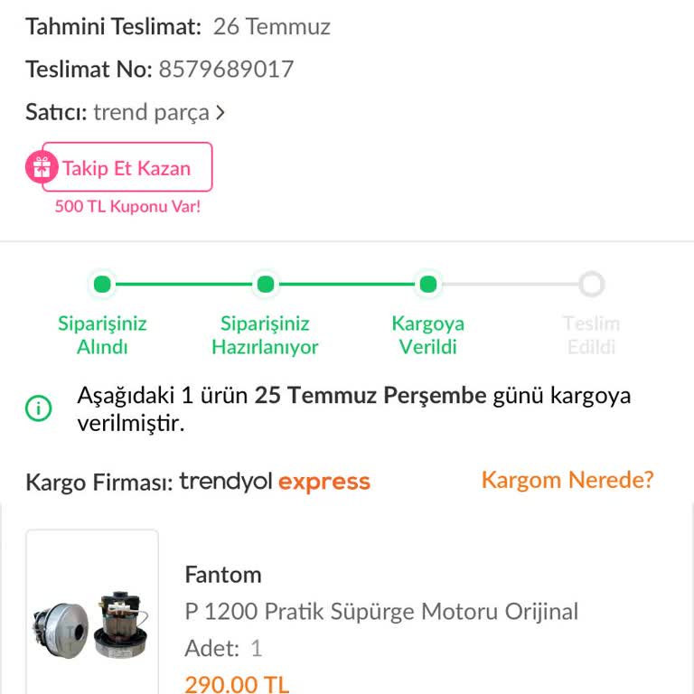 Trendyol 1 Aydır Gönderilmeye Bilgi Verilmeyen Ürün!
