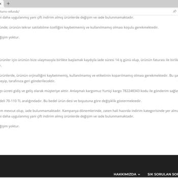 Pelin Şenoğlu Butik İade Tutarı IBAN Hesabıma Gönderilmedi