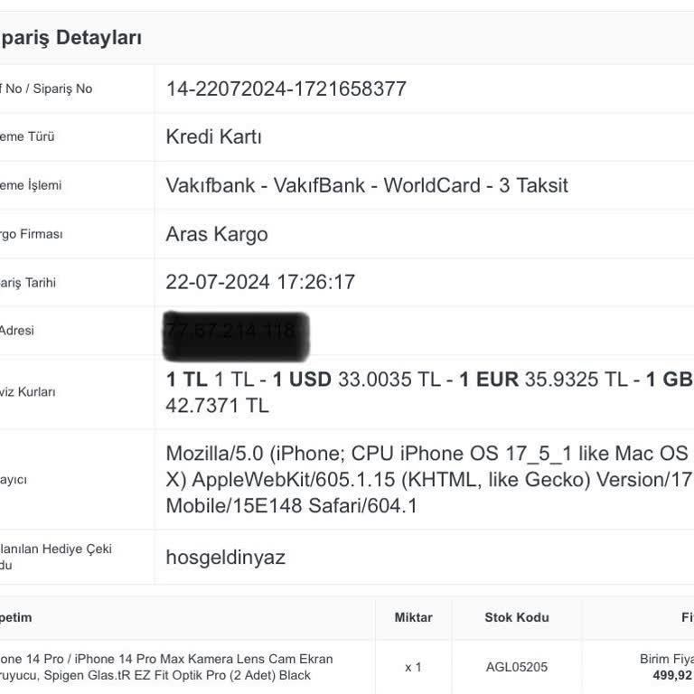 Spigen Türkiye Kargoda Gözükmeyen Sipariş