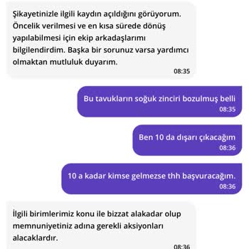 Getir Bozuk Tavuk Satıyor