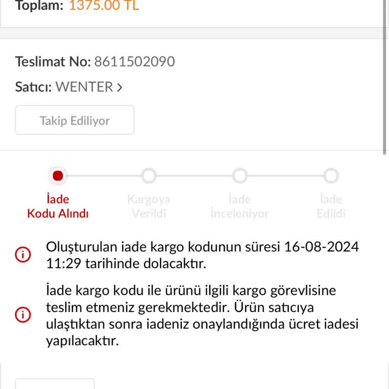 Trendyol Teslimat Sorunu Ve İade Sürecinde Yaşanan Zorluklar