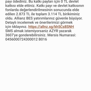 Allianz Yaşam ve Emeklilik Allianz BES Emeklilik Paramı Yatırmıyor