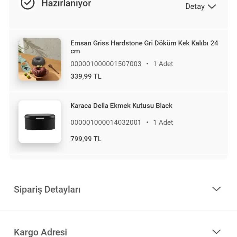 Karaca Home'dan Aldığım Ürünlerin Kargosu Hala Hazırlanıyor