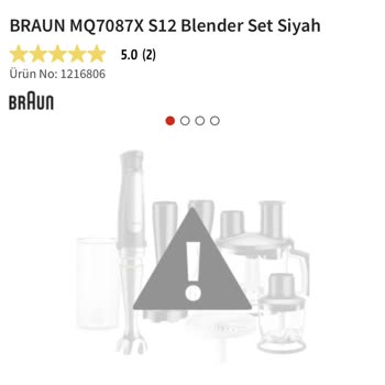 Braun Küçük Ev Aletleri Braun Mutfak Robotu İçin Yetersiz Parça Desteği