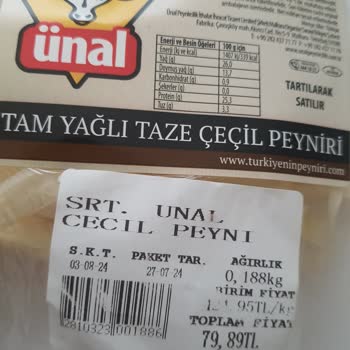 Ünal Peynircilik Son Kullanma Tarihi Geçmiş Ürün