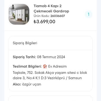 A101 İnternet Siparişi Teslimat Sorunu