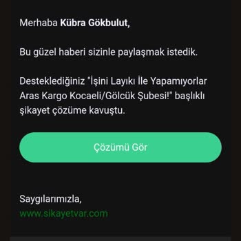 Aras Kargo Ve Şikayet Var Ekibi