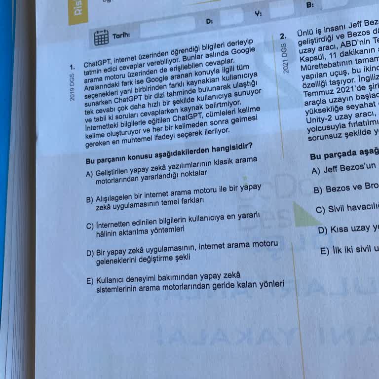 Üç Dört Beş Soru Bilgisi Hatalı