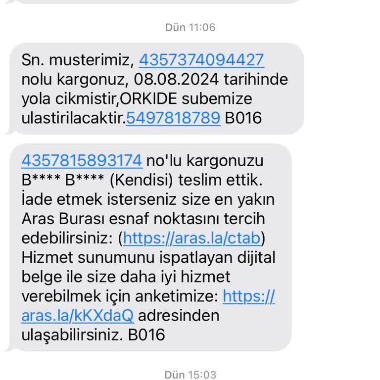 Aras Kargo'nun Teslim Etmediği Ürünü Teslim Etmiş Gibi Göstermesi