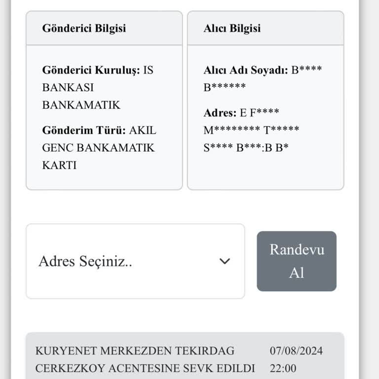 Kuryenet Dağıtıma Çıkmayan Kargo