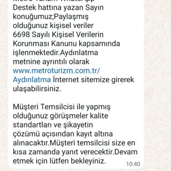 Metro Turizm Arızalı Araç Kullanımı