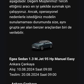Avec rent a car Yanlış Araç Teslimatı Ve Müşteri Mağduriyeti