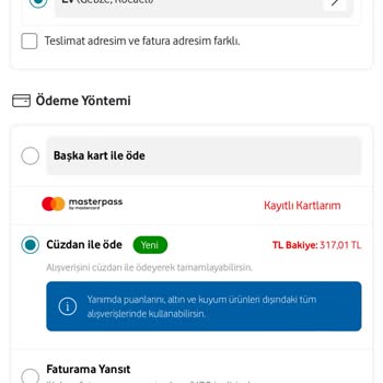 Vodafone Her Şey Yanımda Vodafone Cüzdan Kullanımında Saçma Bir Hata.