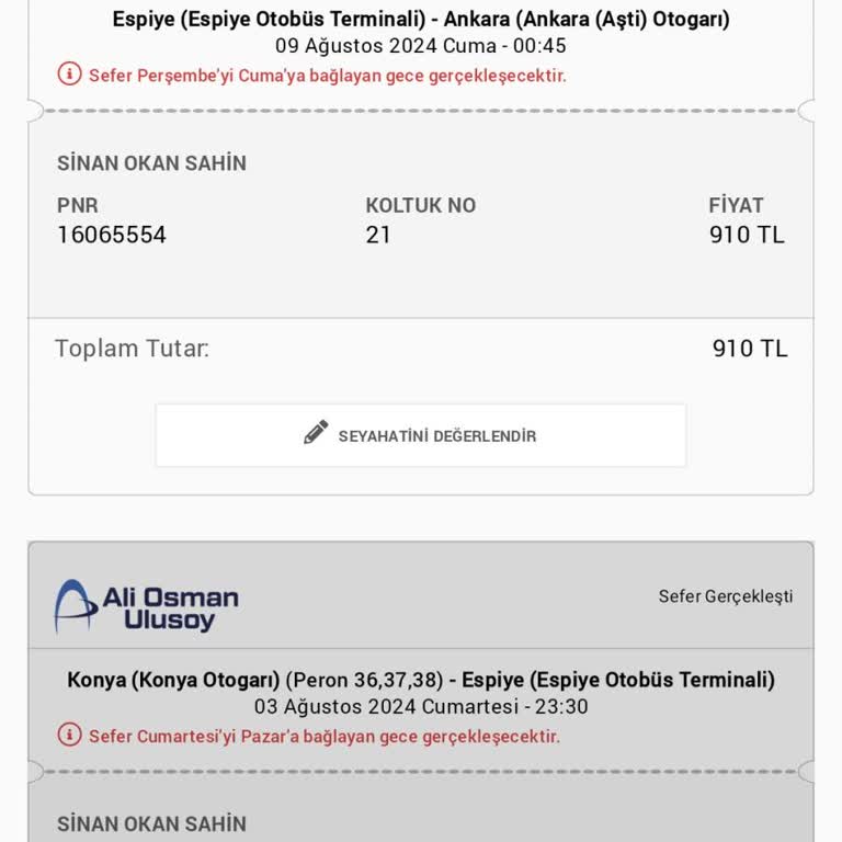 Obilet'ten Bilet Aldım, Otobüs Beni Unuttu.