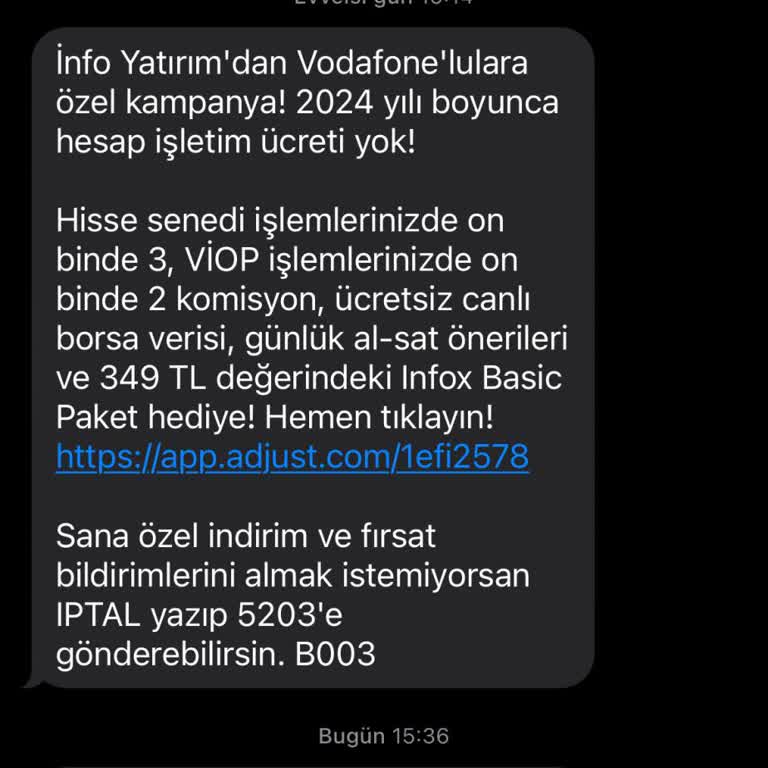 Vodafone Tarife İndirimi Mesajı Ve Uygulama Tutarsızlığı