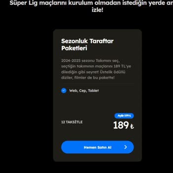 TOD Tv Tod Sezonluk Taraftar Paketi Seçme Sorunu