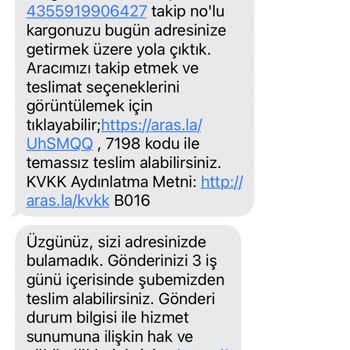 Aras Kargo Taşocağı Şubesi İle Yaşadığım Teslimat Sorunları
