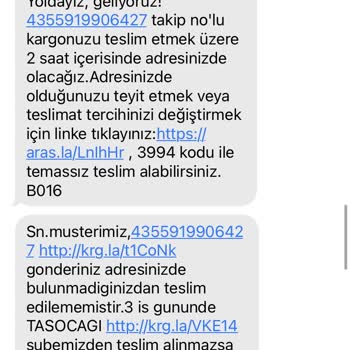 Aras Kargo Taşocağı Şubesi İle Yaşadığım Teslimat Sorunları