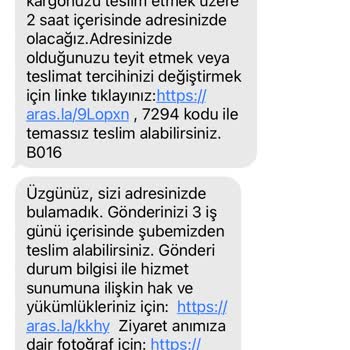 Aras Kargo Taşocağı Şubesi İle Yaşadığım Teslimat Sorunları