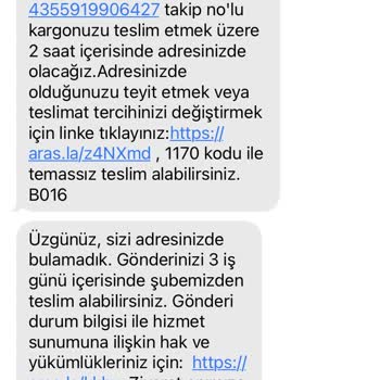 Aras Kargo Taşocağı Şubesi İle Yaşadığım Teslimat Sorunları