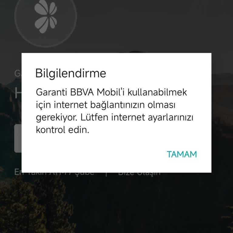 Garanti BBVA Uygulaması İnternet Olmasına Rağmen Giriş Yapamıyorum