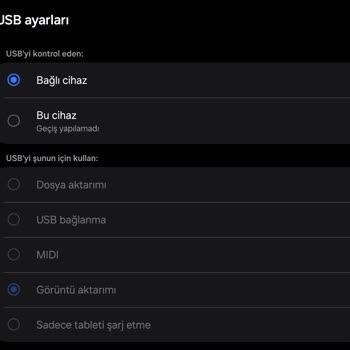 Samsung S9 Fe Plus Tablet USB Yöneticisi Değişmiyor