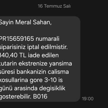 Gratis / Ücret İadesi Yapılmadı