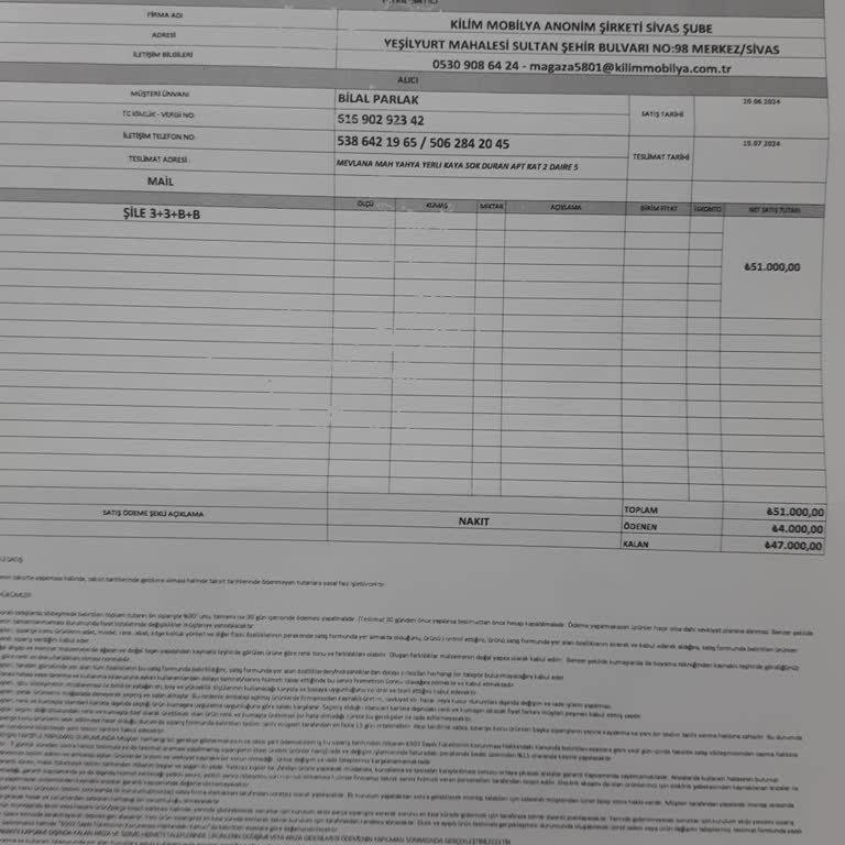 Kilim Mobilya Sivas Şubesinden Koltuk Takımı Aldığıma Çok Pişman Oldum