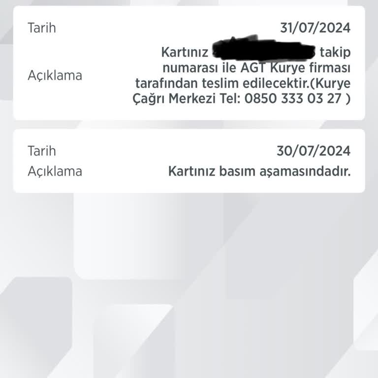 Ziraat Bankası Ve AGT Kurye'nin Kart Teslim Sorunu