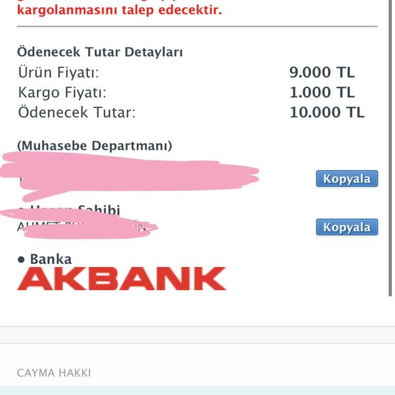 Sahibinden Param Güvende Sitesi Kopyalanıyor