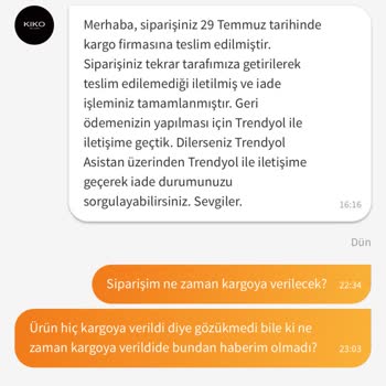 Trendyol Ve Kiko İletişim Sorunu