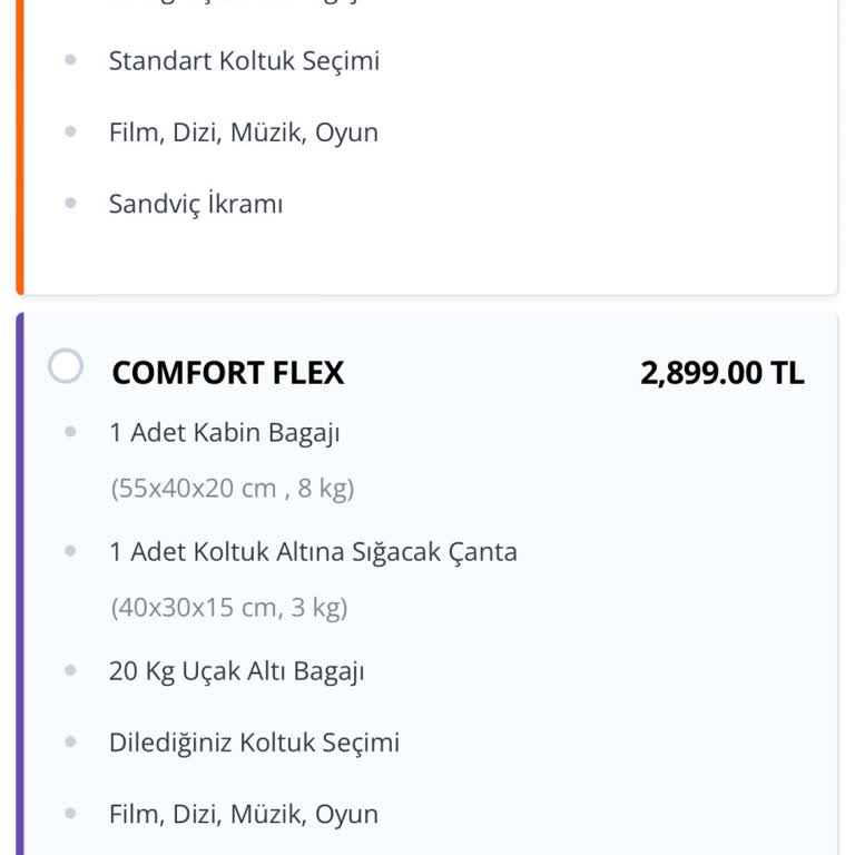 Pegasus Comfort Flex Biletle Sandviç İkramı Sorunu