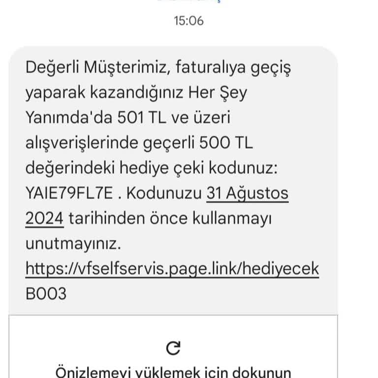Vodafone'un Hediye Çeki Sorunu Ve Müşteri Hizmetleri Hayal Kırıklığı