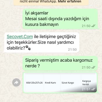 Secovet Ürün Yollamıyor Ulaşım Yok Acilen Paramın İadesini İstiyorum